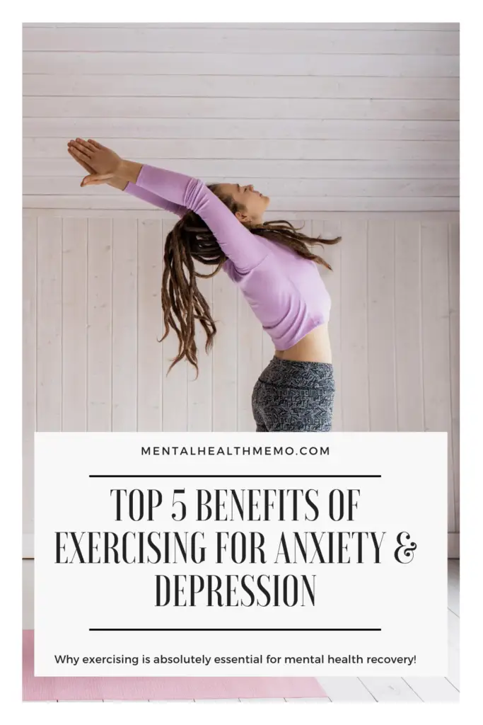 Pin: top 5 benefits of exercising for anxiety and mood 