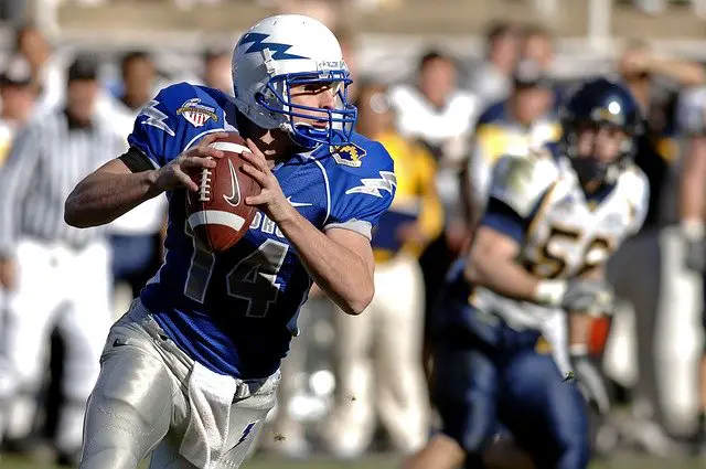 man playing football sport