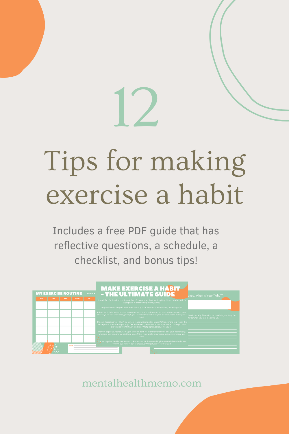 Pin: how to make exercise a habit